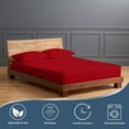 thumbnail image 2 of 1000 Thread Count King, 100% Egyptian Cotton 4 PC Sheet Set 21" EXTRA DEEP POCKET,Burgundy, 2 of 7