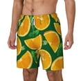 thumbnail image 2 of Gaeub Orange Mens Swim Trunks Stretch Beach Shorts Quick Dry for Men Swim Shorts Swimwear with Pockets- Small, 2 of 9