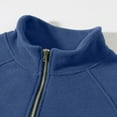 thumbnail image 3 of Fleece Sweatshirts for Men with Zipper Stand Collared Long Sleeve Golf Shirts Mens Casual Solid Color Pullover Thermal Warm Work Sweatshirt Tops, 3 of 7