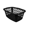 thumbnail image 4 of Mainstays 1.5 Bushel Rectangular Plastic Laundry Basket, Black, Set of 12, 4 of 10