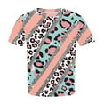 thumbnail image 3 of DeHolifer T Shirt for Women Plus Size Summer Casual Leopard Printed Short Sleeve Crewneck Tee Tops Loose Fashion T Shirt Khaki 5XL, 3 of 3