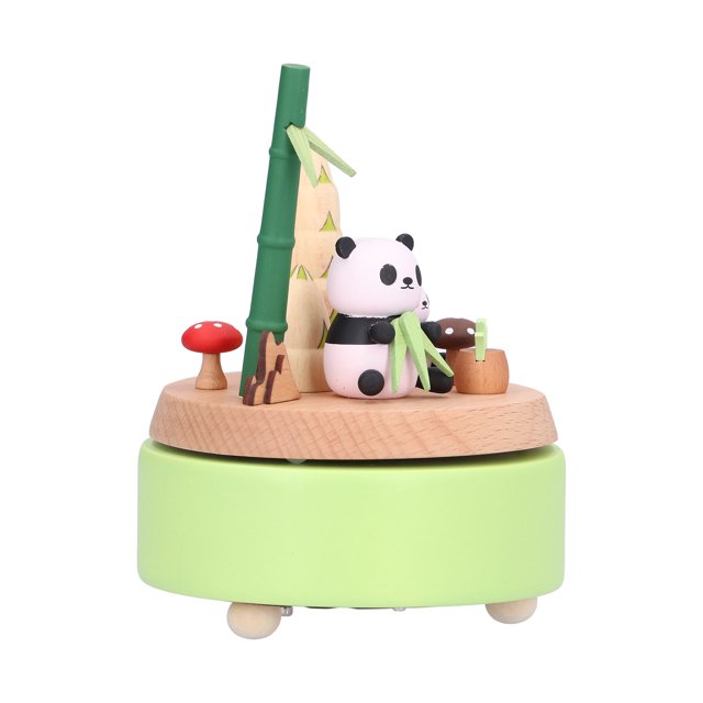 Caja de música decorativa, caja de música con forma de panda, caja de música de escritorio, caja de música de regalo, la mejor en su clase