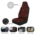 thumbnail image 6 of Yuyamidu Red Cobweb Car Front Seat Covers Waterproof Car Seat Cover for Front Seat Set of 2 Elastic Automotive Accessories Fit Most Cars, SUV, Trucks, 6 of 7
