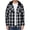 Black&White, variant on Men's Flannel Hoodie Shirts Casual Button Down Plaid Shirt Jackets for Men Long Sleeve Hooded with Pocket, Yellow 3XL