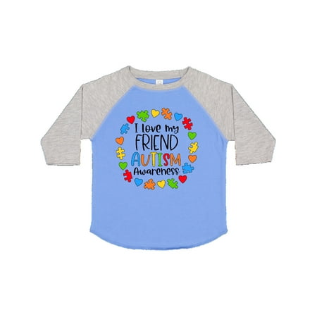 

Inktastic I Love my Friend Autism Awareness Gift Toddler Boy or Toddler Girl T-Shirt
