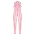 thumbnail image 4 of YONGHS Kids Girls Rhinestones Sleeveless Hollow Back Gymnastics Leotard Full Body Jumpsuit Romper Pink 12, 4 of 7