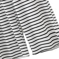 thumbnail image 4 of Fsgntruao Plus Size Pajama Set for Women Striped Short Sleeve Tops with Wide-Leg Long Pant Casual Nightwear Sleepwear, 4 of 6