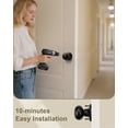 thumbnail image 2 of GOBEKOR Lot de 2 Boutons de Porte Factices Noirs Intérieur Noir Mat Bouton de Porte Factice Simple pour Garde-Robe Boutons de Porte Factices Ronds pour Portes Françaises Bouton Latéral Simple, 2 of 8