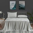 thumbnail image 2 of HA-EMORE 100% Bamboo Cool Sheets King Size Deep Pocket Super Soft and Breathable Bed Luxury 4 Piece Bedding Sheet and Pillowcases, 2 of 9