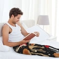 thumbnail image 6 of Picia Various Mushrooms Mens Soft Woven Cotton Elastic Waistband Sleep Pajama Pant Lounge Sleep Pant With Pockets And Drawstring-Large, 6 of 9
