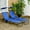 Blue, variant on Outsunny 2-piece Chaise Lounge w/ Adjustable Backrest and Sunshade, Black