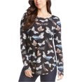 thumbnail image 1 of Karen Kane Womens Butterfly Basic T-Shirt, Black, X-Small, 1 of 1