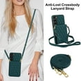 thumbnail image 5 of Crossbody Wallet Case for Samsung Galaxy S22, RFID Blocking Protective Purse Case Cover with Card Holder Kickstand Shoulder Strap Lanyard Magnetic Closure for Samsung Galaxy S22, Green, 5 of 8