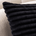 thumbnail image 2 of Yomsum 14x14 inch Black Throw Pillow with Insert, Soft Corduroy Textured Square Decorative Cushion for Sofa, 2 of 5