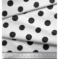 thumbnail image 3 of Soimoi White polyester Crepe Fabric Circle Geometric Print Fabric by Yard 42 Inch Wide, 3 of 3