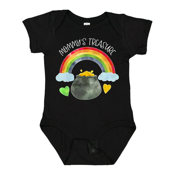 Inktastic Mommy's Treasure St. Patrick's Day Rainbow and Gold Boys or Girls Baby Bodysuit