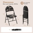 thumbnail image 3 of Costway 2 PCS Folding Padded Party Chairs with Metal Frame PVC Leather Stackable Chairs, 3 of 6