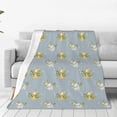 thumbnail image 1 of Fotbe Baby Elephant Giraffe Manta de Franela Acolchonada con Estampado, Súper Suave y Esponjosa, Extra Grande para Sofá, Cama, Uso Todo el Año-60"x50", 1 of 7