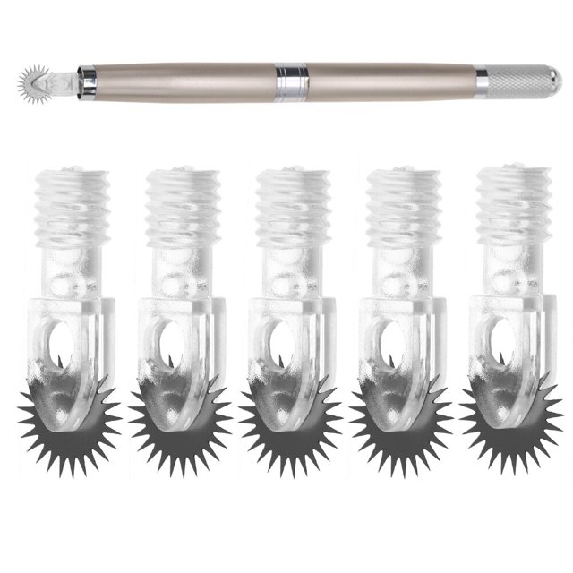 Agujas de tatuaje con rodillo, juego de tatuaje, pluma de Microblading Manual de doble extremo, pluma de Microblading para cejas, diseño aerodinámico