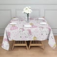 thumbnail image 3 of Princess Unicorn Pattern Square Tablecloth,Waterproof Square Table Cover,Wipeable Spillproof Washable Table Cover for Home Kitchen Party Decor 42"X42"(107x107cm), 3 of 6