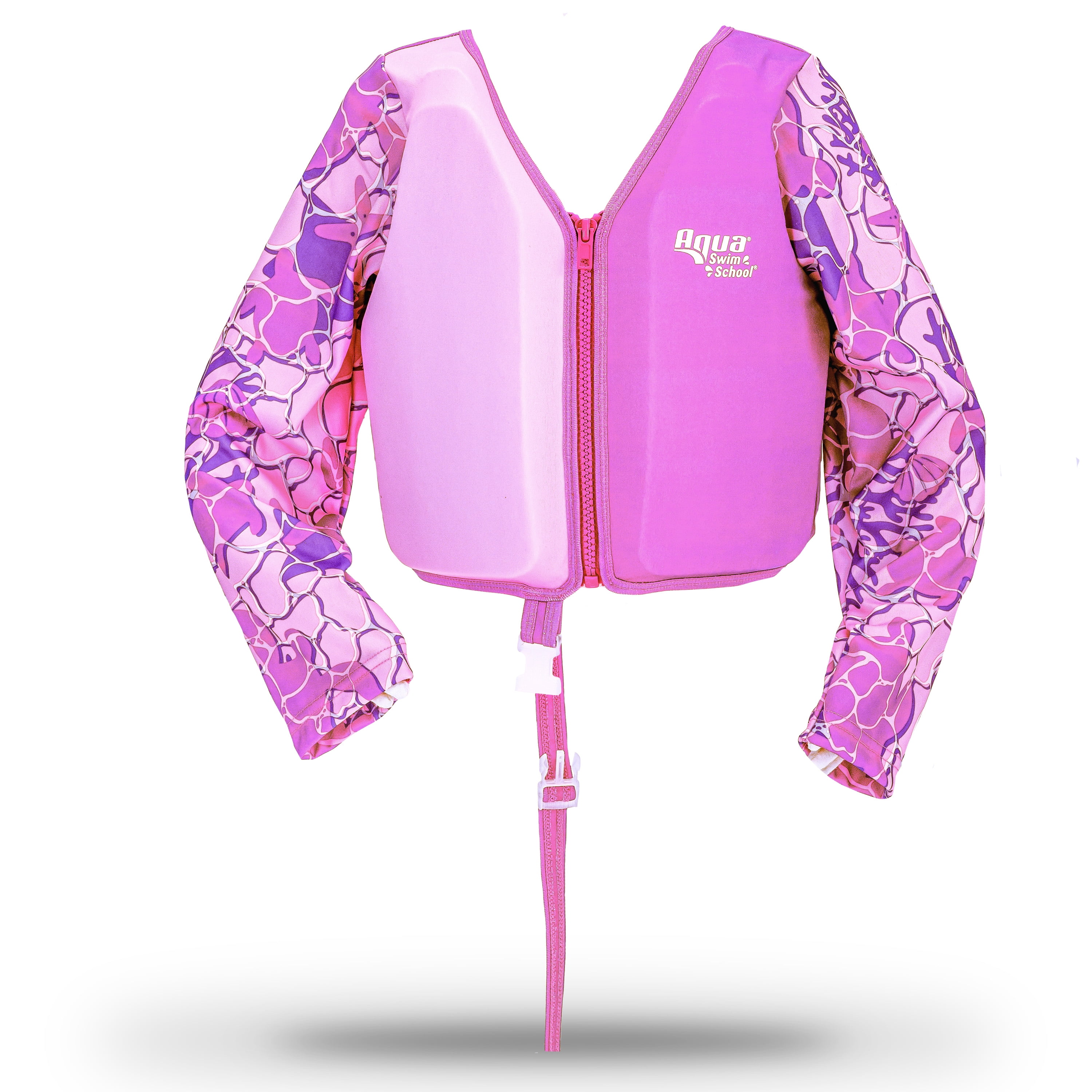 (2 pack) Aqua SwimSchool Grow-with-Me Swim Vest, Ages 3-6, Pink Turtle