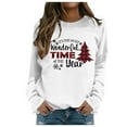 thumbnail image 2 of It's The Most Wonderful Time Of The Year Christmas Sweatshirts for Women Long Sleeve Crewneck Holiday Sweatshirt Pullover Top, 2 of 5