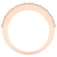 thumbnail image 5 of 0.81 ctw Wedding Band for Women - 18K Rose Gold Simulated Emerald Stackable Eternity Ring, 5 of 6