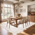 thumbnail image 4 of Garvee 10'x13' Scalloped Wavy Border Area Rug Neutral Washable Carpet, Non Slip Minimalist Striped Floor Rug for Living Room Bedroom Home Office, Beige, 4 of 6