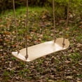 thumbnail image 5 of Natural Wooden Outdoor Patio Playground Kids Hanging Adjustable Stand Up Skateboard Swing, Tree Curved Swing Board, 5 of 6