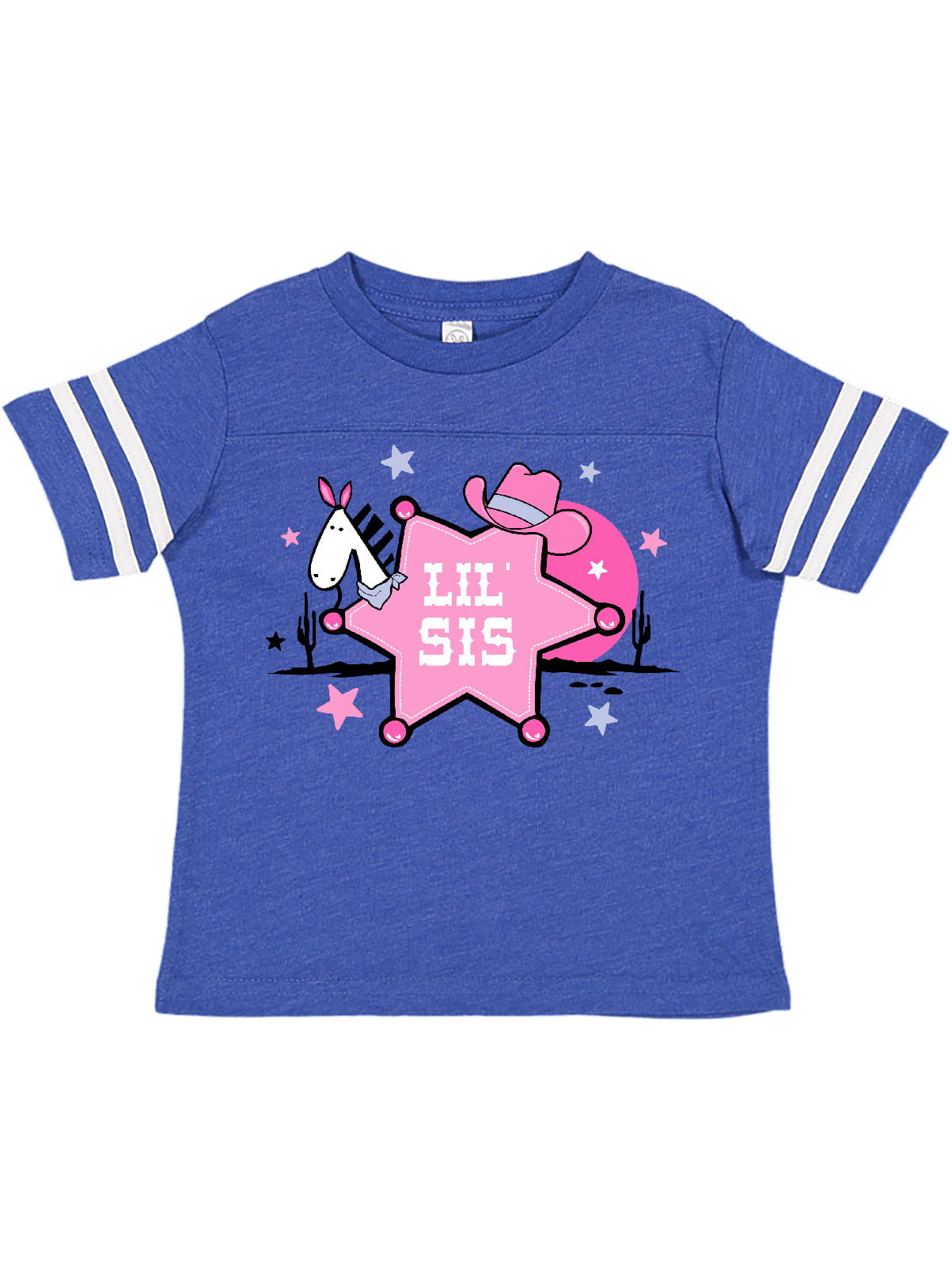 inktastic Sheriff Star with Cowgirl Hat Sister Toddler T-Shirt 