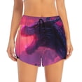 thumbnail image 2 of Balery Mystical Dragon Under Moon Pantalones cortos deportivos para mujer con forro y dos bolsillos, elásticos, para entrenamiento, gimnasio, yoga-Large, 2 of 7