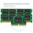 thumbnail image 2 of DDR3 DDR3L 8 Go 1600MHz RAM SODIMM Mémoire 204Pin 1.35V 1.5V PC3/PC3L-12800S PC3-10600S 2RX8 Double Rang pour Notebook -Vert 8 Go DDR3 1333MHz, 2 of 5