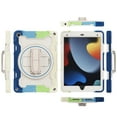 thumbnail image 6 of Dteck Case for iPad 9th/8th/7th Gen 10.2 inch,Heavy Duty Protection Rugged Case Shockproof Rubber Kickstand Cover with Hand Strap for iPad 10.2" 2021/2020/2019,Blue/Colorful, 6 of 7
