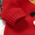 thumbnail image 5 of Newborn Baby Bodysuits Winter Reindeer Knitted Infant Kids Boys Girls Christmas Onesie Outfits 0-18m Toddler Outerwear Jumpsuits, 5 of 6