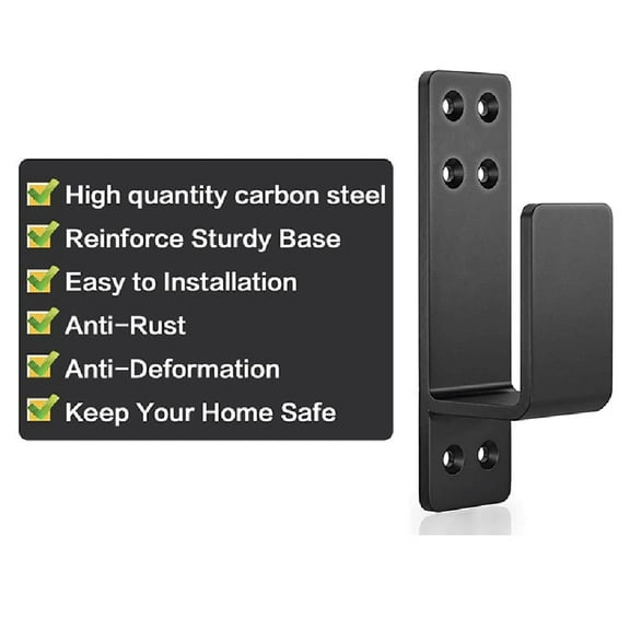 2X4 Reinforced Door Barricade Brackets For Home Security -