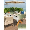 thumbnail image 6 of 54x80 Inch Outdoor Tablecloth with Umbrella Hole Zipper Rectangle Sage Green Beige Rectangular Tablecloths Outside Waterproof Ombre Ice Hockey Ball Sport Game Patio Table Cloth Cover for Picnic Party, 6 of 8