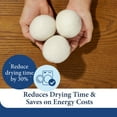 thumbnail image 3 of Cosy House Collection Wool Dryer Balls, 3-Pack – Reusable Natural Fabric Softener for Laundry, Reduces Drying Time, Wrinkles, Static & Lint, Eco-Friendly Alternative to Dryer Sheets, 3 of 7