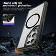 thumbnail image 5 of Dteck Magnetic Case for Samsung Galaxy S25 Ultra Compatible with Magsafe Dual Layer TPU+PC Military-Grade Protection Shockproof Rugged Protective Hybrid Cover for Galaxy S25 Ultra,Clear+Black, 5 of 7
