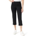 thumbnail image 1 of Pantalones Capri Rectos de Cintura Alta para Mujer Gloria Vanderbilt en Negro, 1 of 1