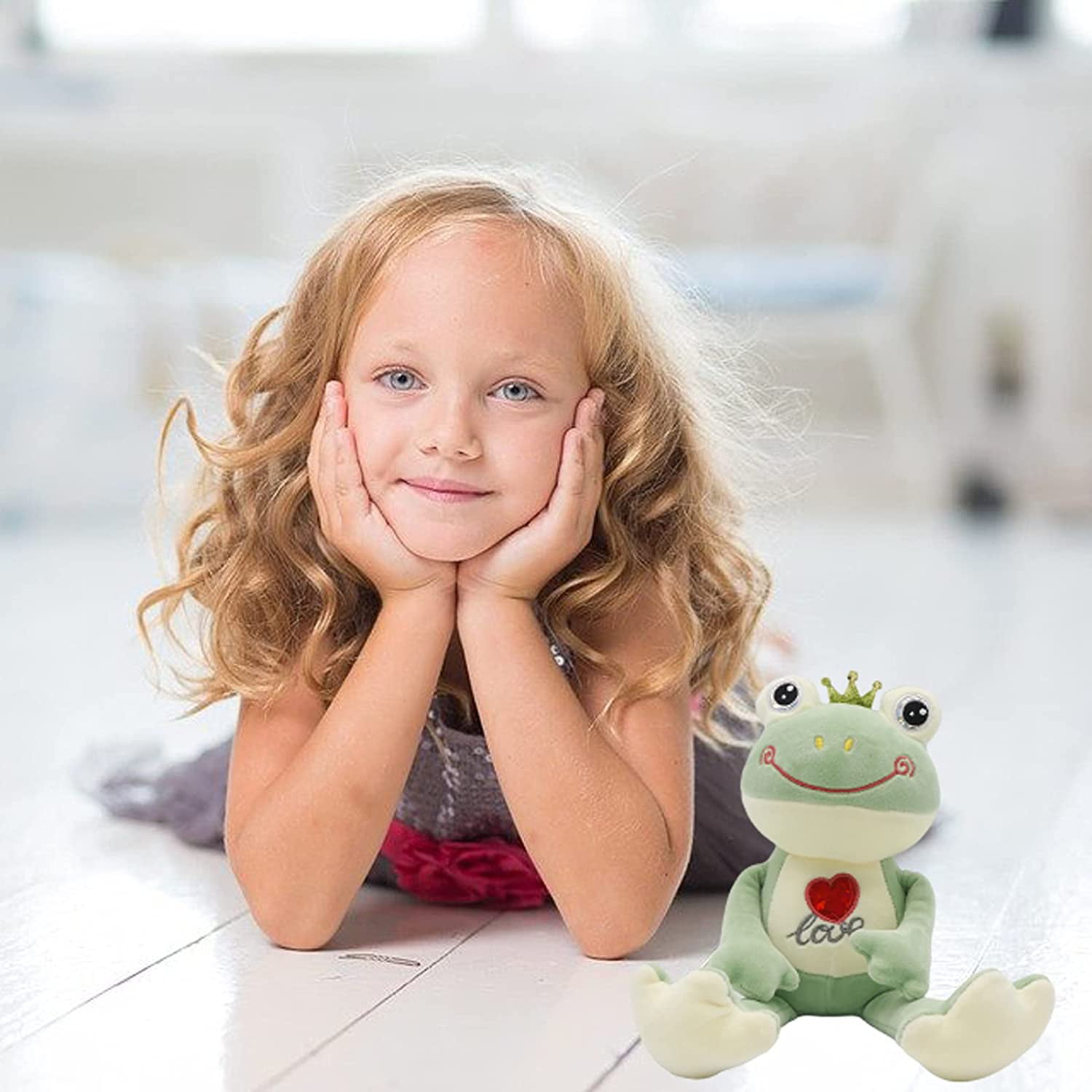 Super Soft Frog Stuffed Animal, Cute Frog Plush Toy, Long-Leg Plush Frog  Doll, Adorable Stuffed Frog Plushies Gift for Kids Children Baby Girls  Boys, Creative Plush Frog Decoration, 8.8 (Heart) 