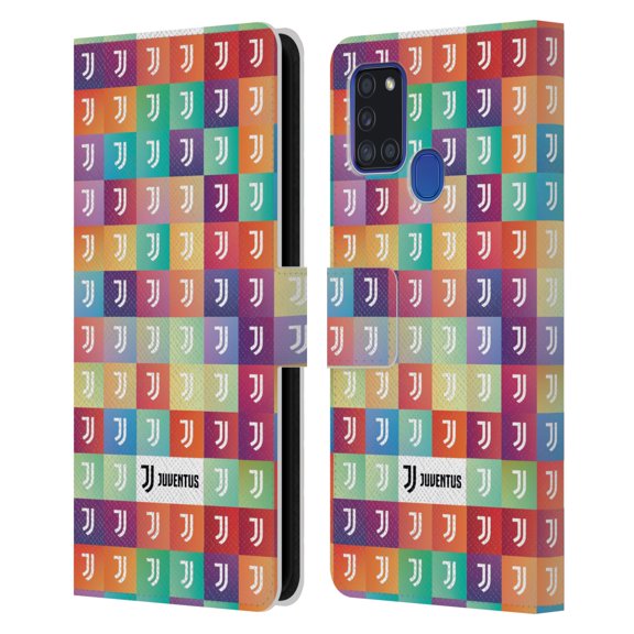 Head Case Designs Officially Licensed Juventus Football Club Patterns Coloured Leather Book Wallet Case Cover Compatible With Samsung Samsung Galaxy A21s (2020)
