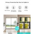 thumbnail image 4 of Window Privacy Film Geometric Green Stained Glass Window Film Decorative Sun Block Window Cover Middle Century Simple Abstract Art Window Clings Static Adhesive Sticker for Bathroom 19.6"x39.3", 4 of 7