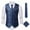 Blue, variant on APEXFWDT Mens Dress Vest for Tuxedo, Paisley Vest for Formal Waistcoat + Necktie and Pocket Square Cufflink Set 3PC Sets for Suit Wedding