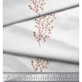 thumbnail image 3 of Soimoi White Moss Georgette Fabric Artistic Leaves Print Fabric by Yard 42 Inch Wide, 3 of 3