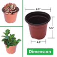 thumbnail image 3 of Nursery Pots Plant Pot, 6.3 inches Plastic Seed Starting Flowerpots, 100-Pcs, 3 of 5