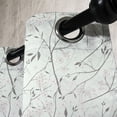thumbnail image 3 of Ambesonne Grey and Mint Grommet Curtain, Rustic White Buds, 50" x 84", Pale Mint Green White, 3 of 6