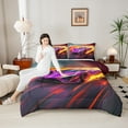 thumbnail image 4 of Castle Fairy Sport Car Twin Comforter Sets for Children Adults,Speed Race Car Bedding Set, 4 of 8