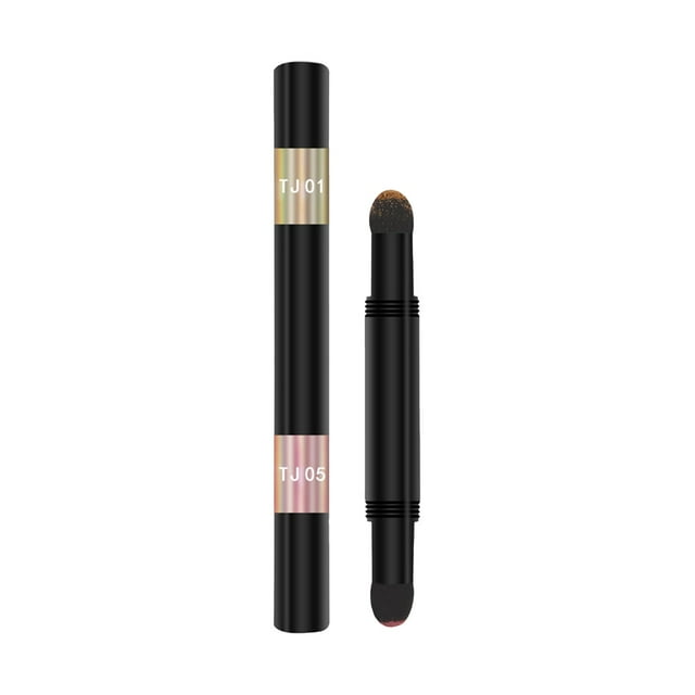 GUANGHONG Double Headed Nail Powder for Nails Air Cushion Nail Powder Pen Nails Powder with Mirror Effect Manicure Cushion Magic Pen Gold and Silver Colored Sponge