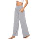 thumbnail image 3 of VISgogo Pantalones casuales de pierna ancha para mujer, pantalones sueltos de longitud completa de cintura media de color sólido con bolsillo para damas, S / M / L / XL / XXL VISgogo moda, 3 of 5