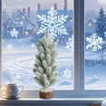 thumbnail image 6 of Snow Tabletop Christmas Trees, Flocked Artificial Mini Pine Trees with Wood Stand for Xmas Holiday Table Centerpiece Decor, 6 of 6